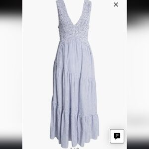 Free People Juno Sleeveless Smocked Tiered Maxi Dress Medium
